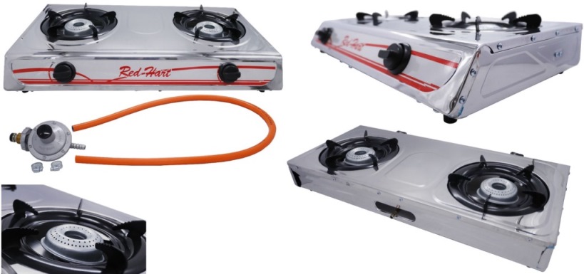 Casey Red 2 Plate Stainless Steel Gas Stove | RH2650A