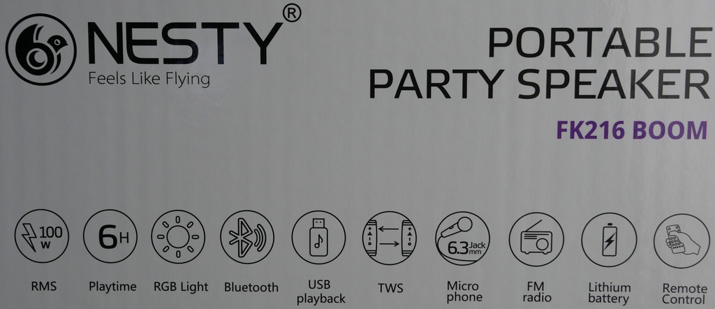Nesty FK216 Boom Portable Party Bluetooth Speaker System