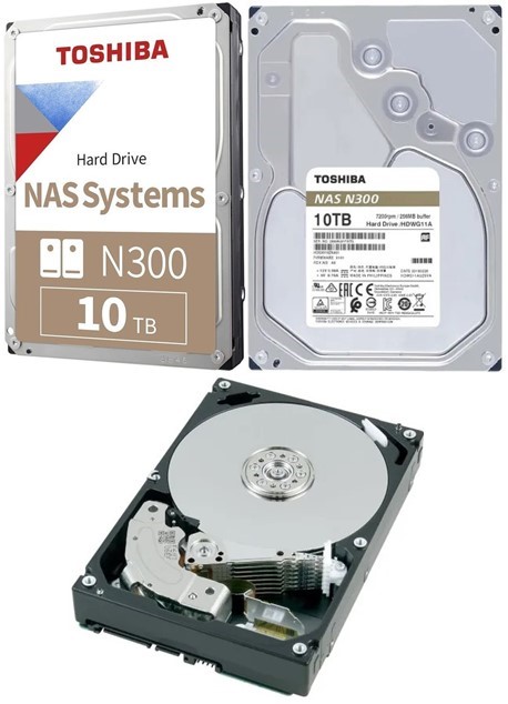 Toshiba 10TB N300 NAS 3.5-inch SATA Hard Drive HDWG71AEZSTU