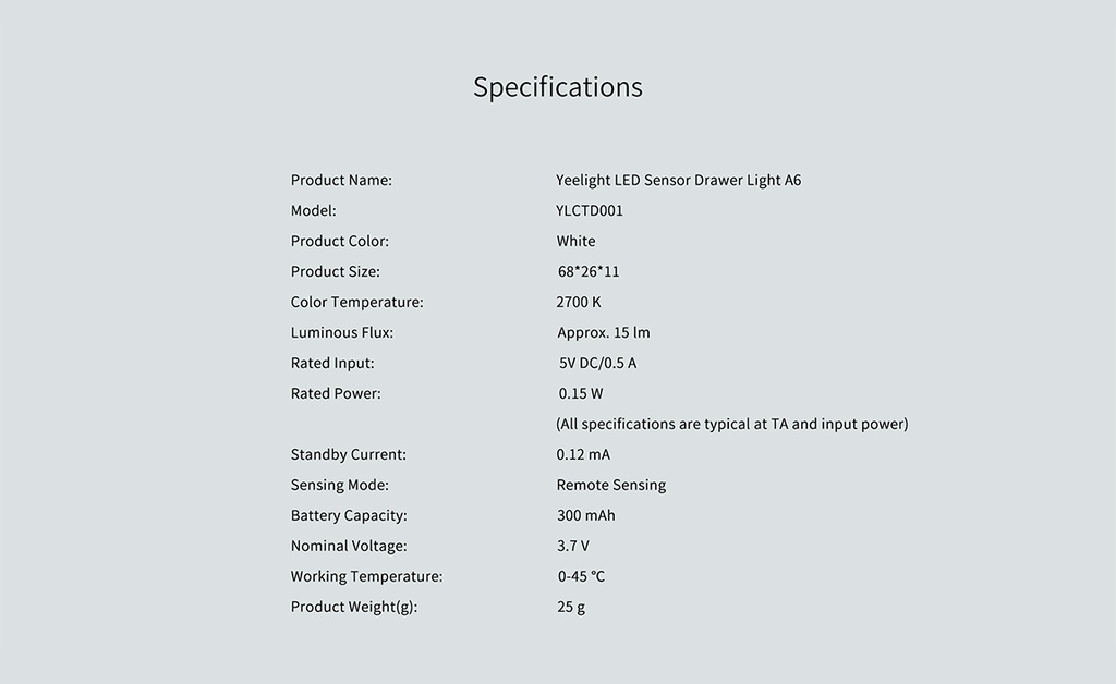 Yeelight LED Sensor Drawer Light | 