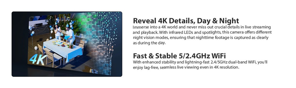 Reolink Argus 3 Ultra – 4K Solar/Battery WiFi Security Camera (8MP, Color Night Vision, 2.4/5GHz Dual-Band, Weatherproof) | 