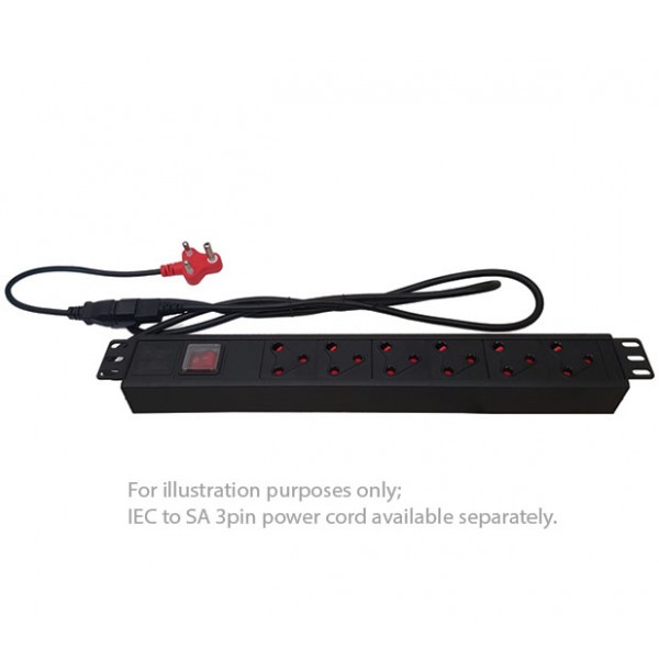 UltraLAN 6-socket (3pin SA) PDU with IEC Power Cord