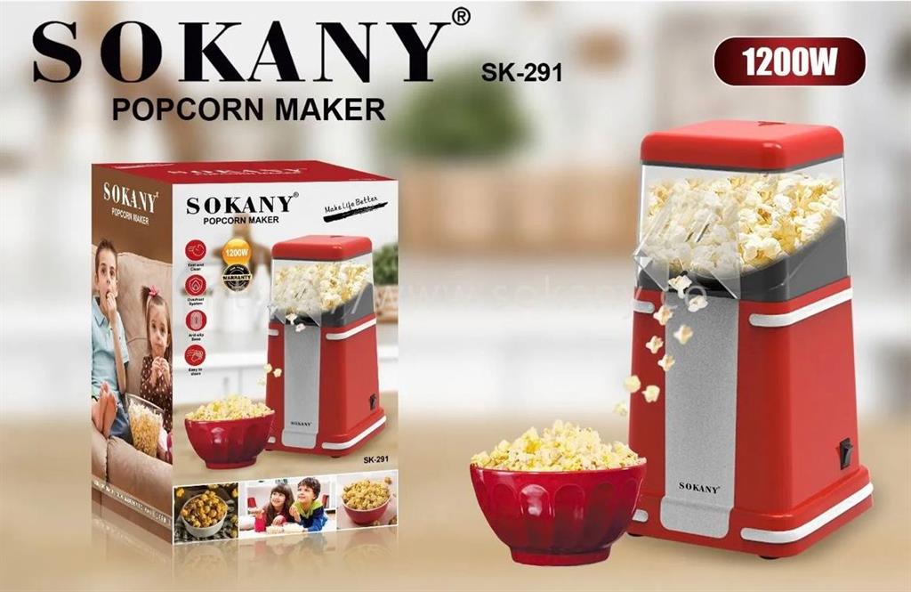 Sokany Red and White Popcorn Maker | CSYSK289