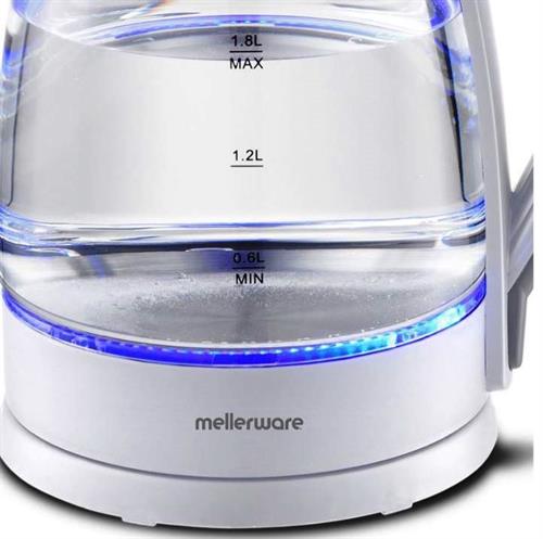 Mellerware 360 Degree Cordless Kettle Glass White | 22300WH