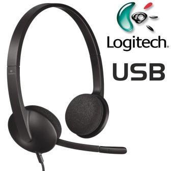 Logitech H340 Black Computer Stereo USB Headset 981-000475