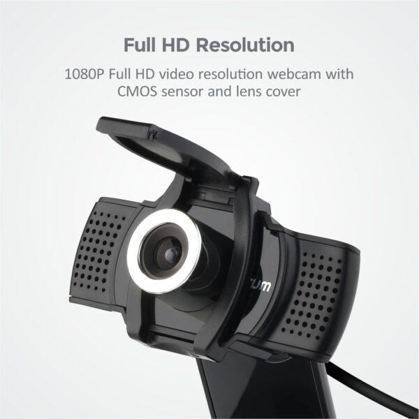 Astrum WM100 Full HD USB Webcam – 1080p with Noise-Canceling Mic & Privacy Cover