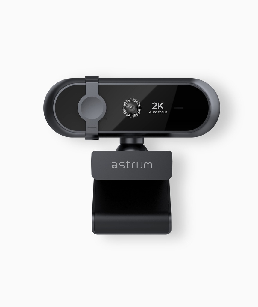 Astrum WM210 2K QHD USB Webcam – Autofocus, Noise-Canceling Mic & 360° Rotation