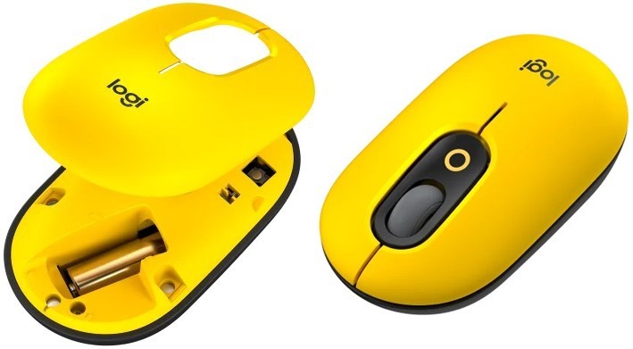 Logitech POP Silent Wireless Mouse Blast Yellow, Bluetooth, Emoji Button, 4000 DPI – 910-006546, 2 Year Warranty