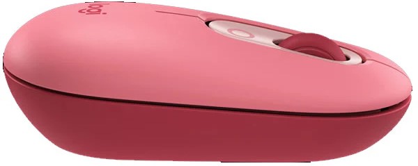 Logitech POP Silent Wireless Mouse Heartbreaker Rose, Bluetooth Multi-Device, Emoji Button, 24 Month Battery 910-006548