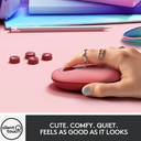 Logitech POP Silent Wireless Mouse Heartbreaker Rose, Bluetooth Multi-Device, Emoji Button, 24 Month Battery 910-006548