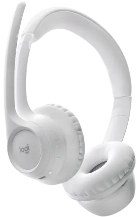 Logitech Zone 300 Wireless Headset White, Bluetooth 5.3, Dual Noise Canceling Mics, 30mm Drivers, USB C Charging Product Code: 981-001407