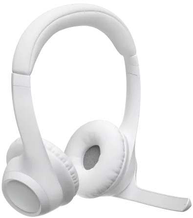 Logitech Zone 300 Wireless Headset White, Bluetooth 5.3, Dual Noise Canceling Mics, 30mm Drivers, USB C Charging Product Code: 981-001407
