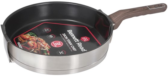 Bennett Read 28cm Titan Chef Pan Extra Deep Stainless Steel, Cool Touch Handle, Dishwasher Safe Product Code: KBS383