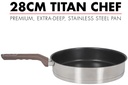 Bennett Read 28cm Titan Chef Pan Extra Deep Stainless Steel, Cool Touch Handle, Dishwasher Safe Product Code: KBS383