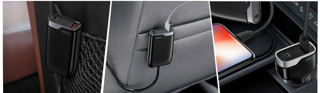 Pro Go PD100 4 in 1 USB-C PD102W Dual USB Travel Car Charger 