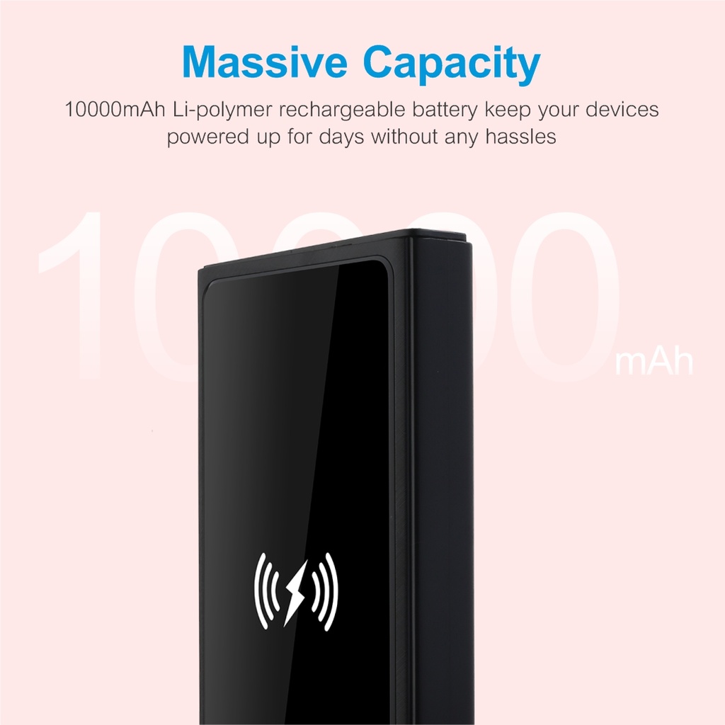 Astrum PB640 Wireless Power Bank 10000mAh, 15W Qi Wireless + 22.5W PD USB-C + USB-A, Smart IC SKU: A91564-B