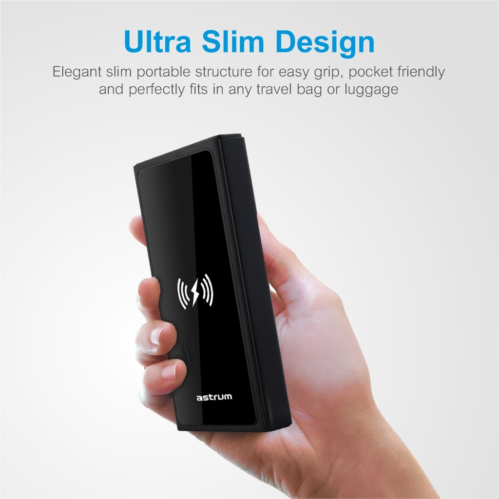 Astrum PB640 Wireless Power Bank 10000mAh, 15W Qi Wireless + 22.5W PD USB-C + USB-A, Smart IC SKU: A91564-B