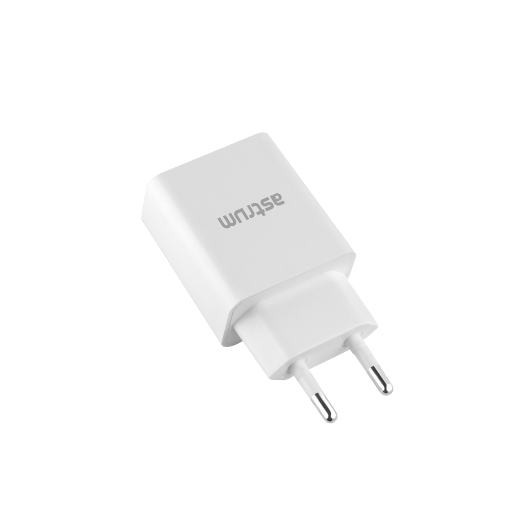 Astrum WATZ12D Wall Charger 12W Dual USB-A Fast Charging, Compact Design Black SKU: ACHW12DB