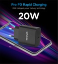 Astrum Pro PD20 Wall Charger 20W USB-C PD Fast Charging, Compact Travel Design White SKU: A92650EW