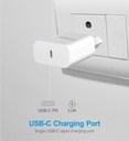Astrum Pro PD20 Wall Charger 20W USB-C PD Fast Charging, Compact Travel Design White SKU: A92650EW