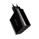 Astrum Pro PD100 Wall Charger 100W USB-C PD + Dual USB-A QC, 4-Port GaN Fast Charging, Detachable EU/UK Plugs Black SKU: A92611-B