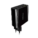 Astrum Pro PD100 Wall Charger 100W USB-C PD + Dual USB-A QC, 4-Port GaN Fast Charging, Detachable EU/UK Plugs Black SKU: A92611-B