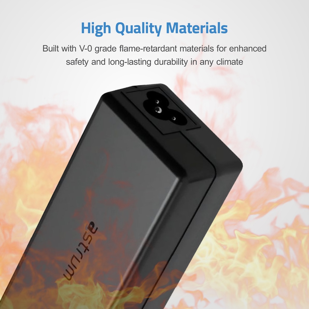 Astrum CL770 130W Type-C PD Laptop Charger Universal USB-C AC Adapter for Dell & High-Power Devices, 5 20V Output, Smart IC & Safety Chip Black SKU: A90577-B