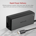 Astrum CL770 130W Type-C PD Laptop Charger Universal USB-C AC Adapter for Dell & High-Power Devices, 5 20V Output, Smart IC & Safety Chip Black SKU: A90577-B