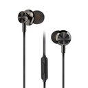 Astrum EB160 Wired Stereo Earphones 10mm Dynamic Driver, In-Line Mic, Electro Painted Finish, Tangle Free Cable Black SKU: A11016-B