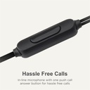 Astrum EB160 Wired Stereo Earphones 10mm Dynamic Driver, In-Line Mic, Electro Painted Finish, Tangle Free Cable Black SKU: A11016-B