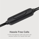 Astrum EB170 Wired Stereo Earphones 10mm Dynamic Driver, In-Line Mic, 45° In-Ear Fit, Tangle Free Cable Black SKU: A11017-B