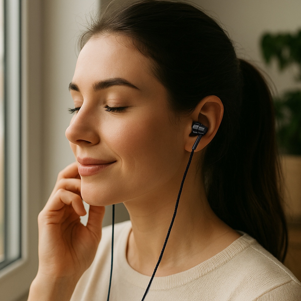 Astrum EB250 Wired Stereo Earphones 10mm Dynamic Driver, In-Line Mic, Electro Painted Finish, Noise Isolating Fit Black SKU: A11025-B