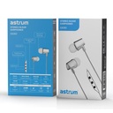 Astrum EB360 Wired Stereo Earphones 10mm Dynamic Driver, In Line Mic, Electro Painted Metal Finish, Noise Isolating Fit White SKU: A11036-Q