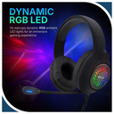 Astrum HG200 USB Gaming Headset 7.1 Virtual Surround Sound, RGB LED, Boom Mic, Volume Control Black SKU: A12120-B