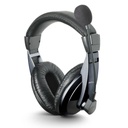 Astrum HS120 Over Ear Wired Headset 30mm Drivers, Dual 3.5mm AUX, Rotating Boom Mic, Volume Control Black SKU: A12012-B
