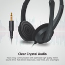 Astrum HS600 Over Ear Wired Headset 40mm Drivers, Boom Mic, Single 3.5mm AUX, Lightweight Design Black SKU: A12060-B