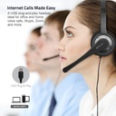 HU640 HEADSET WIRED USB MIC ON EAR WIRE