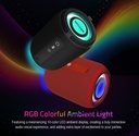 Astrum SP110 Portable Bluetooth Speaker 10W RMS, BT5.3, TWS Stereo, TF/USB/FM/AUX, RGB Light, IPX5 Black SKU: A14511-N
