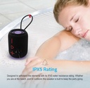 Astrum SP110 Portable Bluetooth Speaker 10W RMS, BT5.3, TWS Stereo, TF/USB/FM/AUX, RGB Light, IPX5 Black SKU: A14511-N