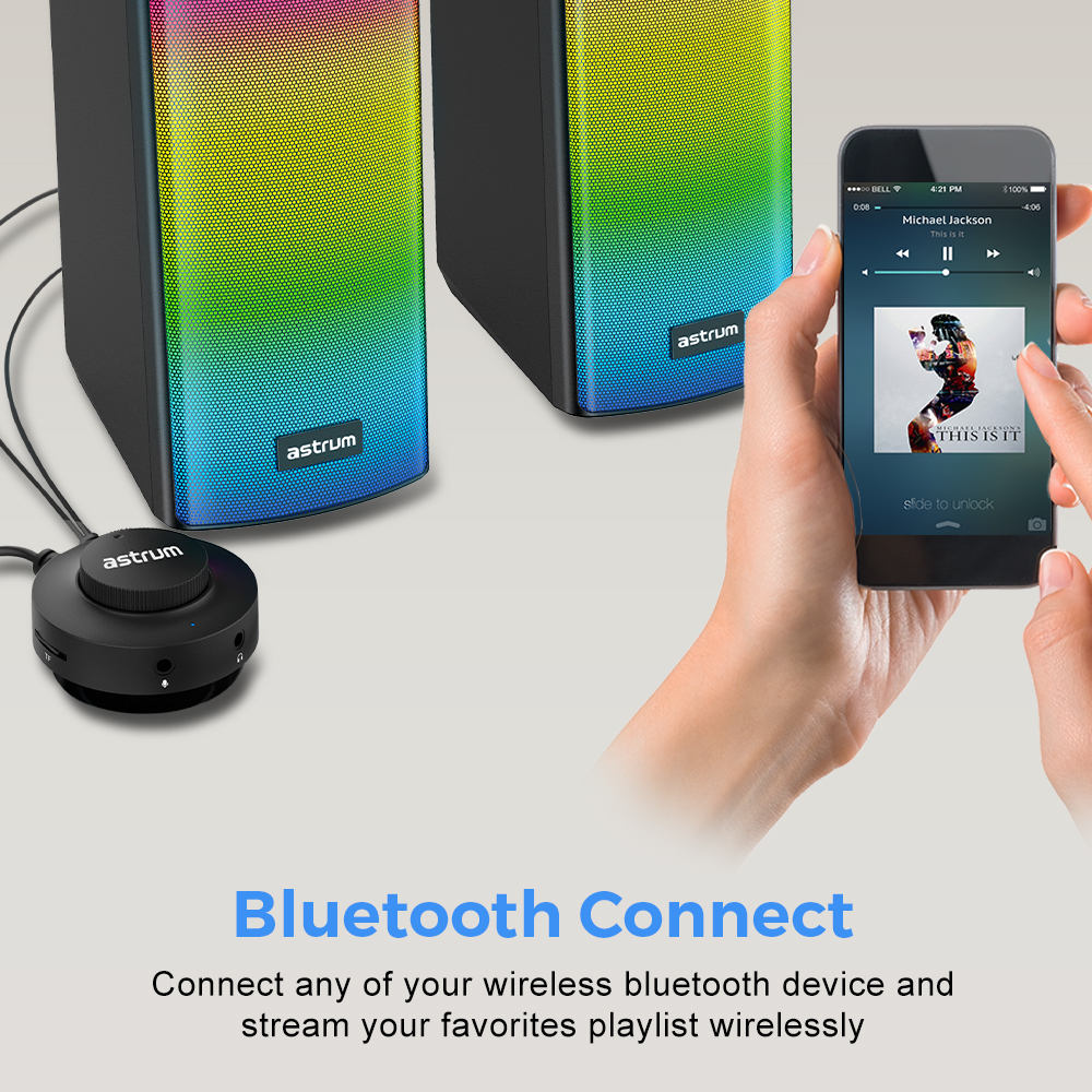 SU030 USB Plug & Play 3-in-1 Speakers, Bluetooth TF, Aux and Mic in