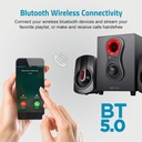 Astrum SM040 2.1CH Multimedia Speaker 20W RMS, Bluetooth, USB, TF Card, FM Radio, Remote Control Black SKU: A13004-B