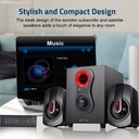 Astrum SM040 2.1CH Multimedia Speaker 20W RMS, Bluetooth, USB, TF Card, FM Radio, Remote Control Black SKU: A13004-B