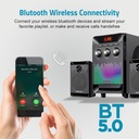 Astrum SM330 2.1CH Multimedia Speaker 35W RMS, Bluetooth 5.0, USB, TF Card, FM Radio, LED Display, Remote Control Black SKU: A13033-B