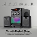 Astrum SM330 2.1CH Multimedia Speaker 35W RMS, Bluetooth 5.0, USB, TF Card, FM Radio, LED Display, Remote Control Black SKU: A13033-B