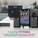 Astrum SM330 2.1CH Multimedia Speaker 35W RMS, Bluetooth 5.0, USB, TF Card, FM Radio, LED Display, Remote Control Black SKU: A13033-B