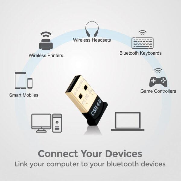 Astrum BT040 Nano Bluetooth USB Dongle CSR V4.0, 20m Range, 3Mbps Transfer, Plug & Play SKU: A85004-B