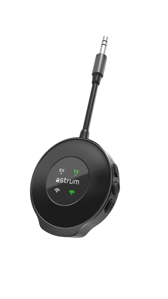 Astrum BT230 Bluetooth 5.3 Audio Transmitter & Receiver 2-in-1 TX/RX, USB-C Fast Charging, Mic, LED Display SKU: A85023-B