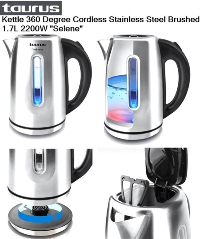 TAURUS S/S CORDLESS 1.7L KETTLE 2200W | 958515
