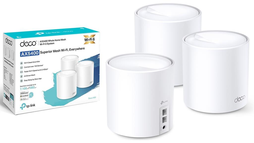 📶 TP-Link Deco X60 AX5400 Mesh WiFi 6 System Whole Home Coverage, 3 Pack