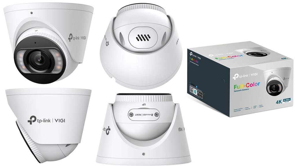 TP-Link VIGI C485 8MP Full Color Turret Camera, AI Detection, 4K UHD, PoE